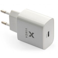 Зарядний пристрій Vinga PD Type-C 20W Charger white (VWCPDC)