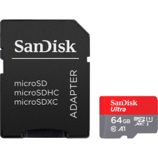 Карта пам'яті SanDisk 64GB microSD class 10 UHS-I Ultra (SDSQUAB-064G-GN6MA)