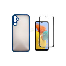 Чохол до мобільного телефона Dengos Kit for Samsung Galaxy M14 case + glass (Blue) (DG-KM-16)