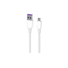 Дата кабель USB 2.0 AM to Micro 5P 1.0m Glow white 2E (2E-CCAM-WH)