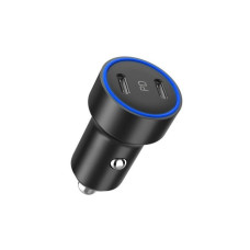 Зарядний пристрій Choetech car 2хUSB-C 40W PD black (С0054-BK)