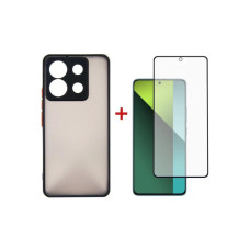 Чохол до мобільного телефона Dengos Kit for Xiaomi Redmi Note 13 Pro 5G case + glass (Black) (DG-KM-68)