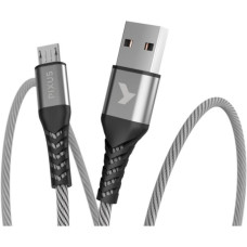 Дата кабель USB 2.0 AM to Micro 5P 1.0m Flex Gray Pixus (4897058531145)