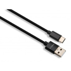 Дата кабель USB 2.0 AM to Type-C 1m nylon black Vinga (VCPDCTCNB1BK)