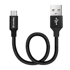 Дата кабель USB 2.0 AM to Micro 5P 0.25m black ColorWay (CW-CBUM048-BK)