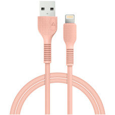 Дата кабель USB 2.0 AM to Lightning 1.2m AL-CBCOLOR-L1PH Peach ACCLAB (1283126518201)