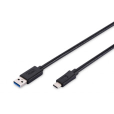 Дата кабель USB 3.0 Type-C to AM 1.0m Digitus (AK-300136-010-S)