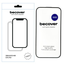 Скло захисне BeCover Apple iPhone 15 Pro Max 10D Black (711332)