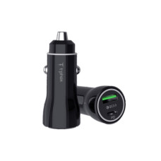 Зарядний пристрій T-Phox Rapid T-C08 Car Charger PD20W + QC3.0 18W Black (T-C08 Black)