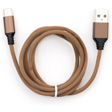 Дата кабель USB 2.0 AM to Type-C nylon 1m brown Vinga (VCPDCTCNB21BR)