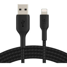 Дата кабель USB 2.0 AM to Lightning 1.0m black Belkin (CAA002BT1MBK)