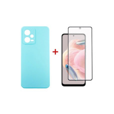 Чохол до мобільного телефона Dengos Xiaomi Redmi Note 12 5G Case + Glass (Ice blue) (DG-KM-84)