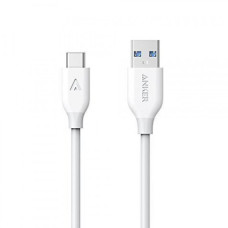 Дата кабель USB 3.0 AM to Type-C 0.9m Powerline V3 White Anker (A8163H21/A8163G21)